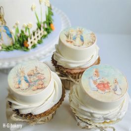 Icing Sheet Peter Rabbit Round Cookie/Cupcake - Evil Cake Genius