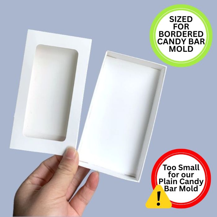 Window Candy Bar Boxes White