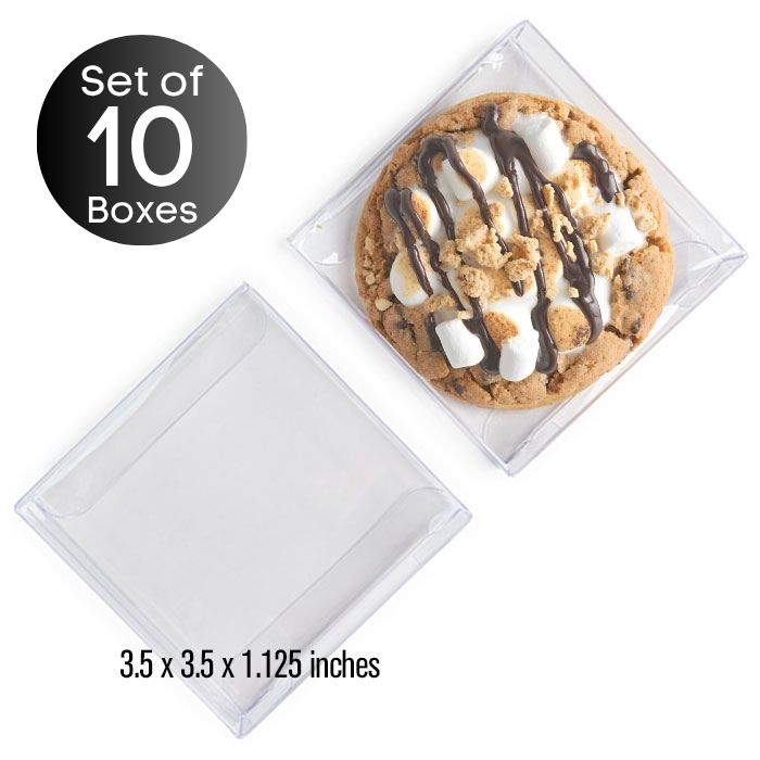 Crystal Clear Cookie Boxes 3.5 Inch Set of 10 (SKU 1040)