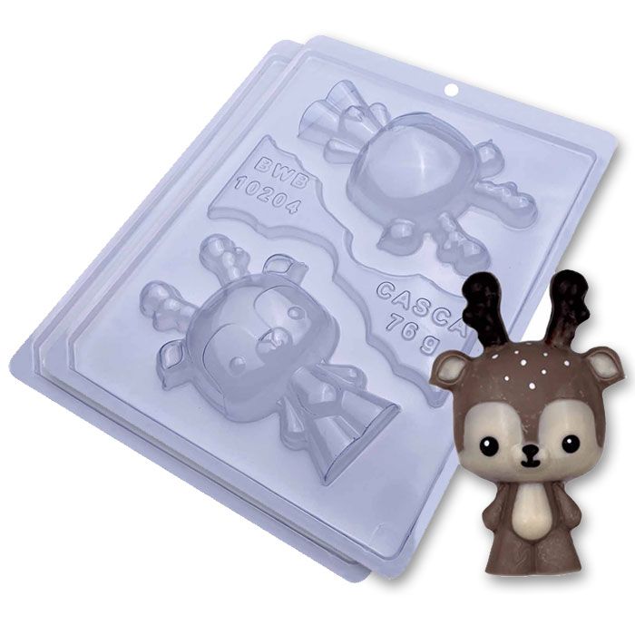3D Reindeer 3 Part Chocolate Mold - Evil Cake Genius