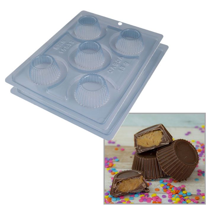 Deep Peanut Butter Cup 3 Part Chocolate Mold