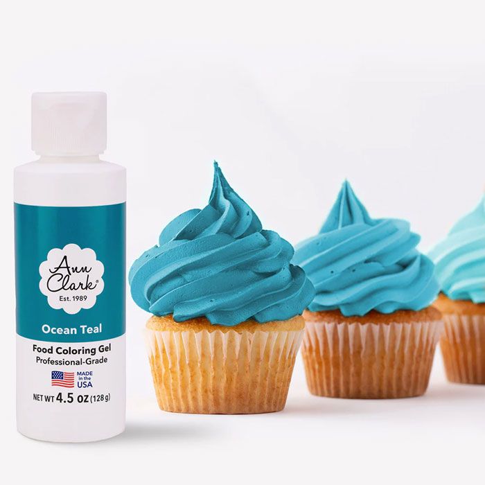Ocean Teal Food Color Gel, Large 4.5 oz. (SKU 34-031)