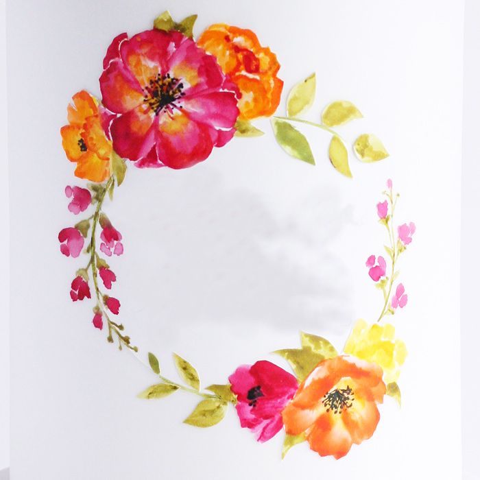 Avalon Floral Wreath Outline Mesh Stencil