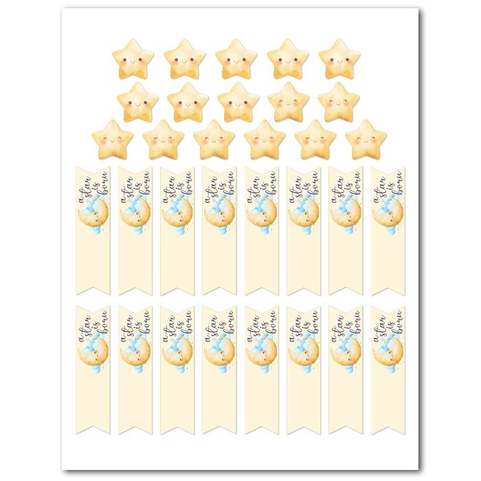 Icing Sheets Mini Baby Shower Stars & Banners