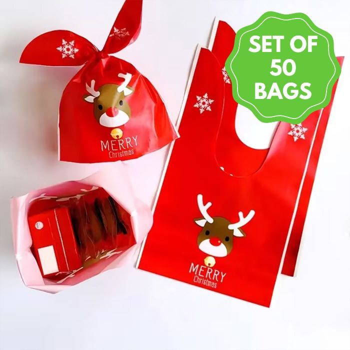 Tie Treat Bags Rudolph