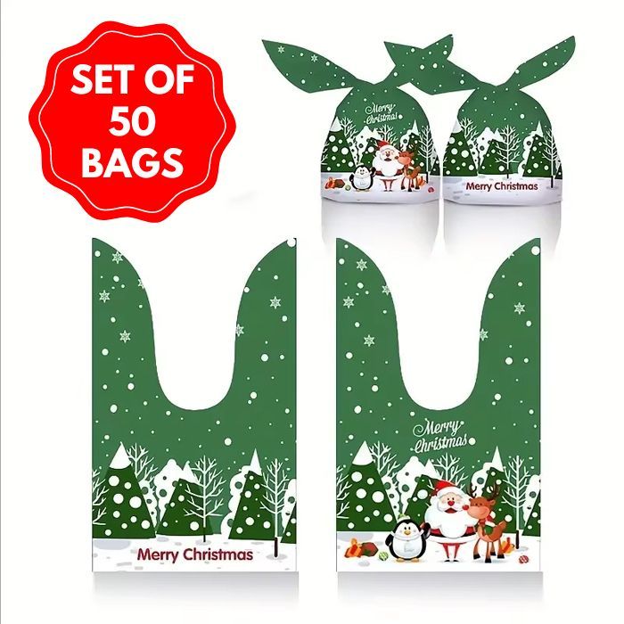 Tie Treat Bags North Pole Friends