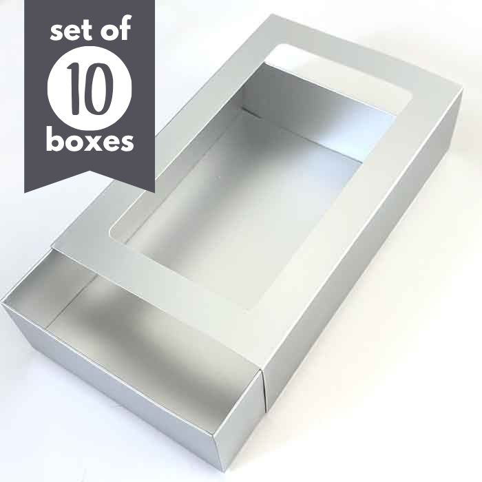 Chocolate Bark/Treat Boxes Silver