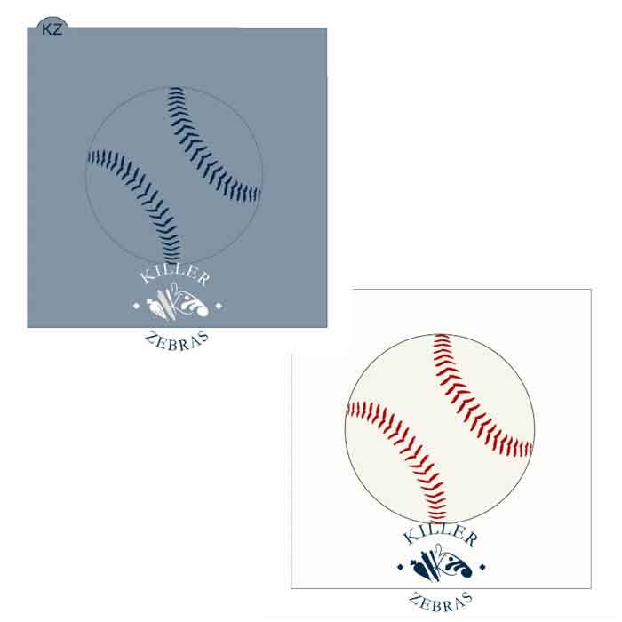 Baseball 3 Inch Stencil by Killer Zebras