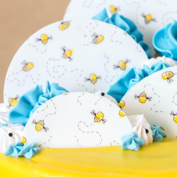 Chocolate Transfer Sheet Bumblebees