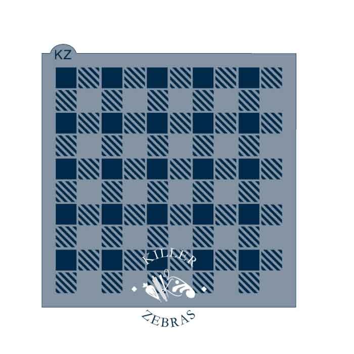 Buffalo Plaid Stencil by Killer Zebras