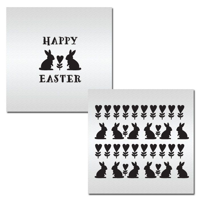 Easter Bunnies Cookie Stencil Set