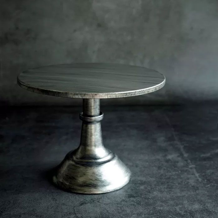 ECG Essential Cake Stand Brushed Silver Medium