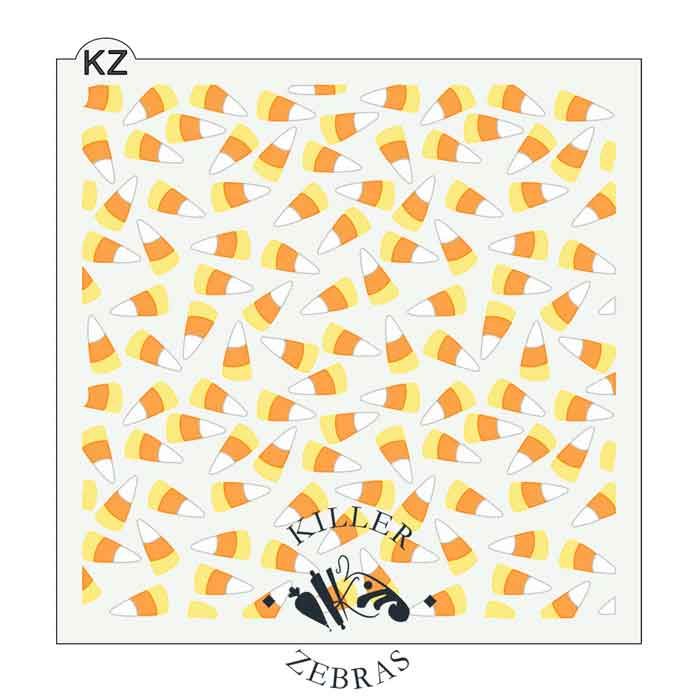 Candy Corn 3 Part Stencil by Killer Zebras Evil Cake Genius
