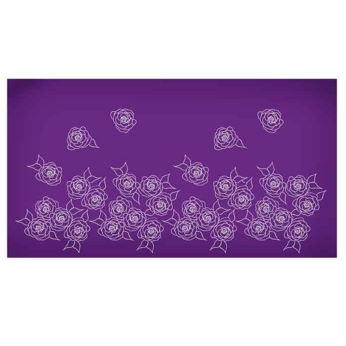 Cascading Camelias Double Barrel Mesh Stencil