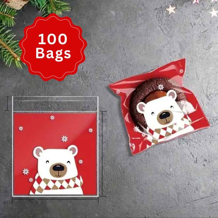 Self Seal Cookie Bags Polar Bears