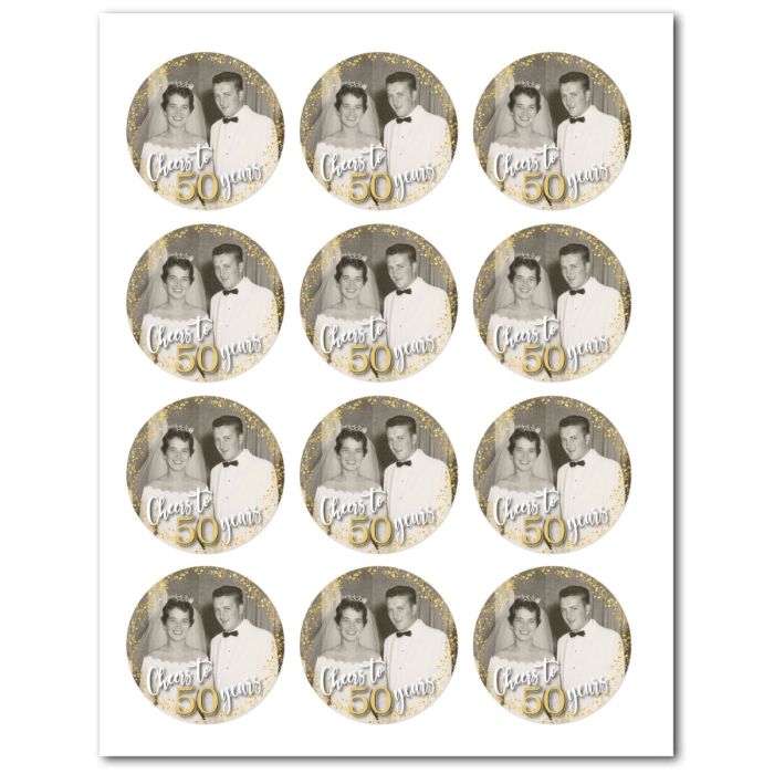 Customizable Icing Sheet Cheers Photo Cookie