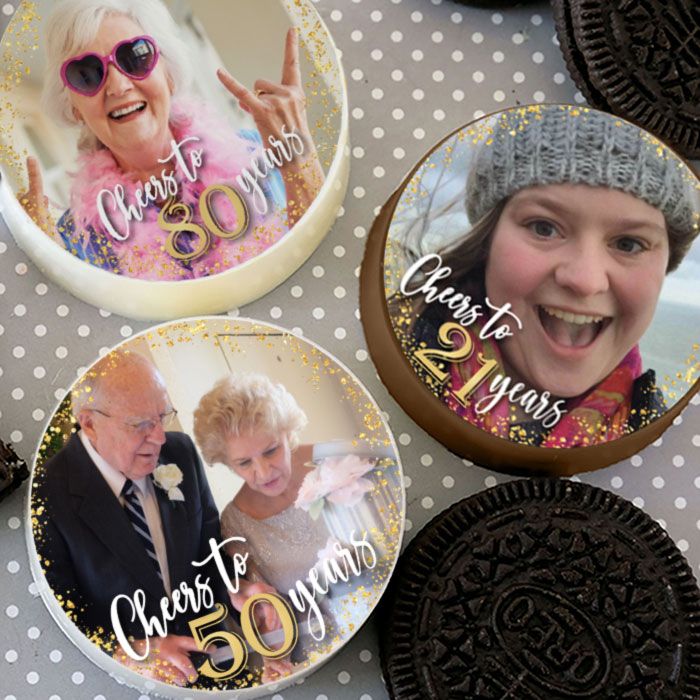 Customizable Icing Sheet Cheers Photo Cookie