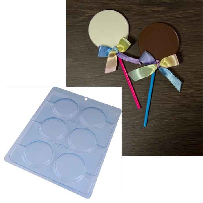 Chocolate Mold Smooth Round Lolly 