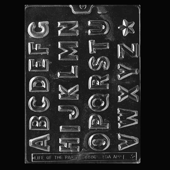 Chocolate Mold Alphabet 1.25 Inch