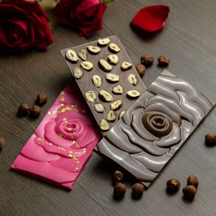 Chocolate Mold Rose Candy Bar