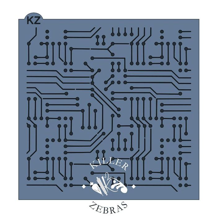 Circuit Board Stencil by Killer Zebras