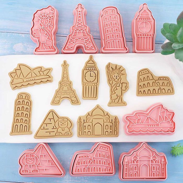 World Landmarks Cookie Cutter and Embosser Set