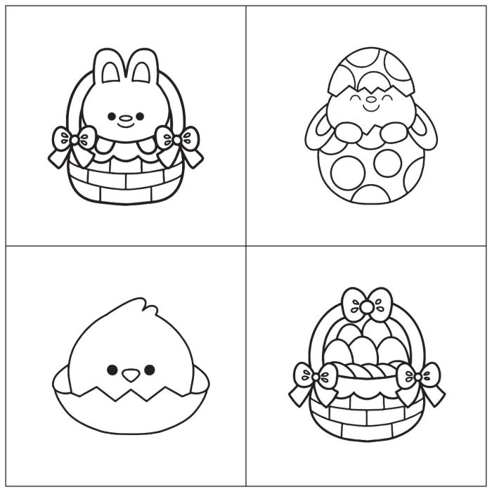 Easter Friends Coloring Book Cookies Mesh Stencil Set