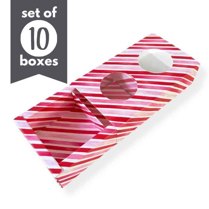 Cookie Treat Boxes 2 Cavity Candy Cane Stripe