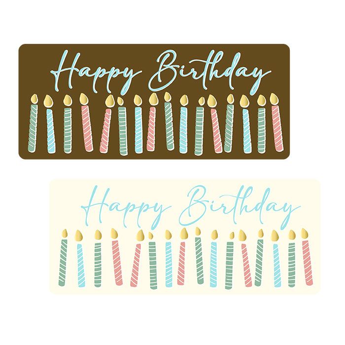 Chocolate Transfer Birthday Candles Bars