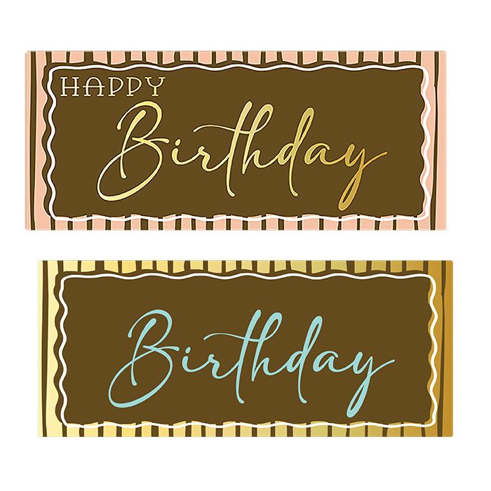 Chocolate Transfer Happy Birthday Bars