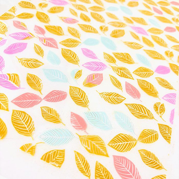Chocolate Transfer Boho Leaves