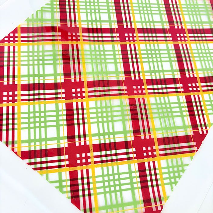 Chocolate Transfer Christmas Plaid