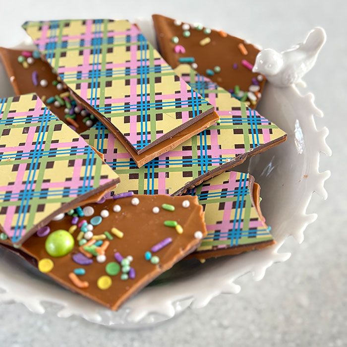 Chocolate Transfer Easter Plaid