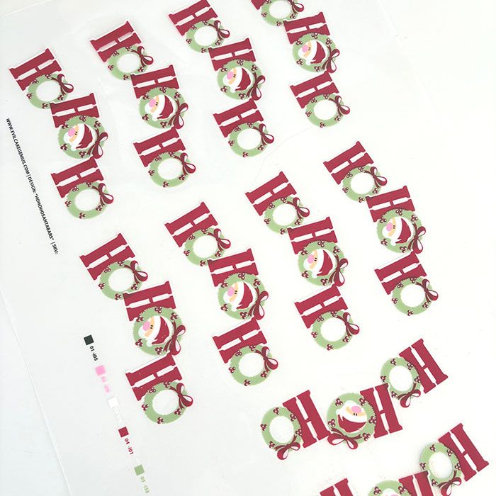 Chocolate Transfer Sheet Ho Ho Ho Santas Bars