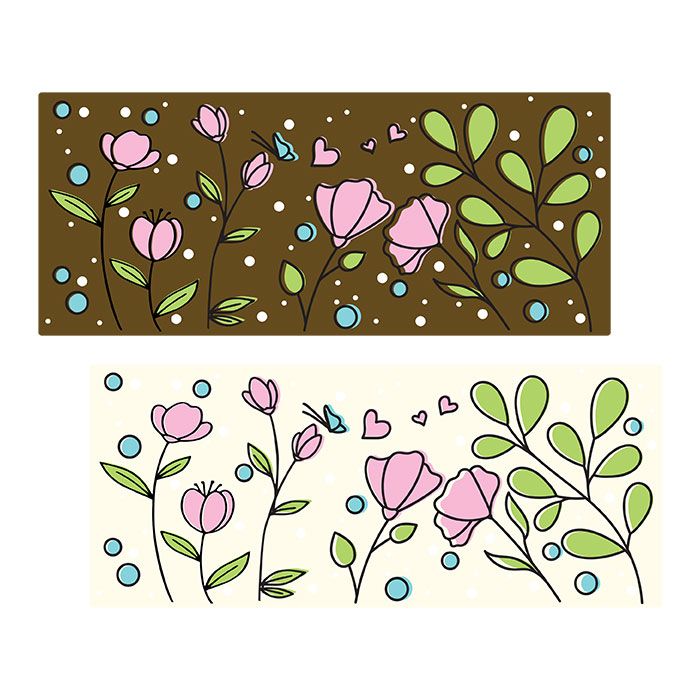 Chocolate Transfer Meadow Flowers Bars