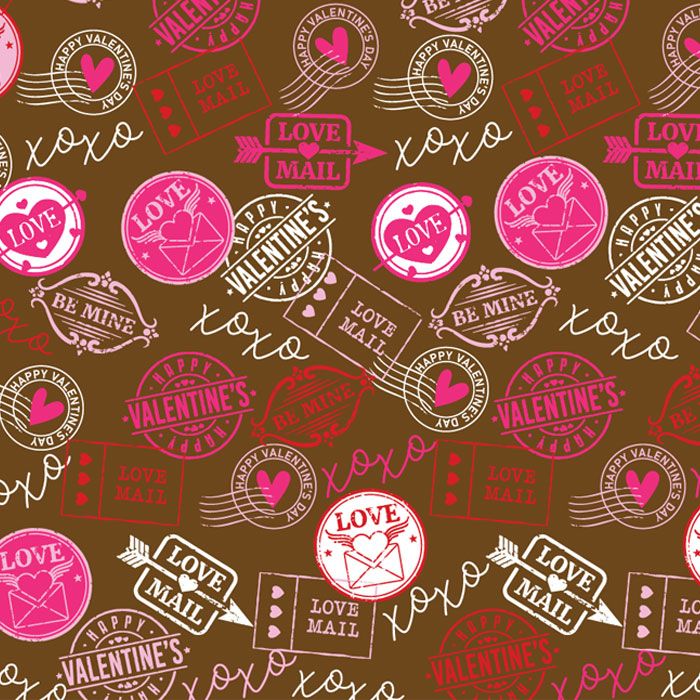 Chocolate Transfer Sheet Valentine's Day Postmarks