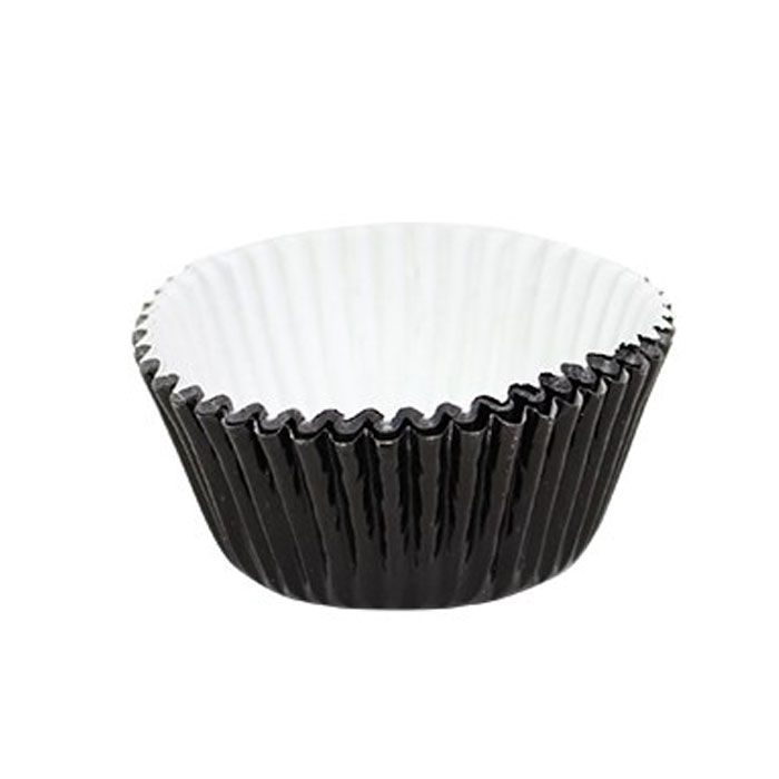 Foil Lined Cupcake Liners Black