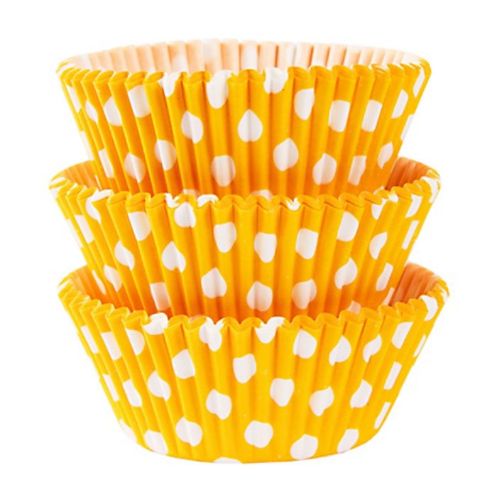 Cupcake Liners Polka Dot Yellow