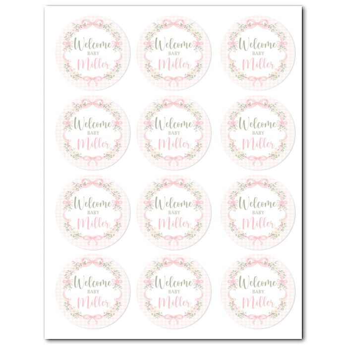Customizable Icing Sheets Baby Shower Pink 