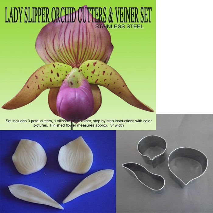 Cutter/Veiner Set Lady Slipper Orchid