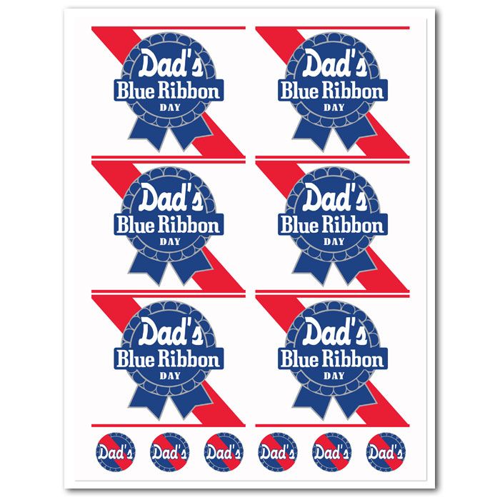 Icing Sheet Dad's Blue Ribbon Labels