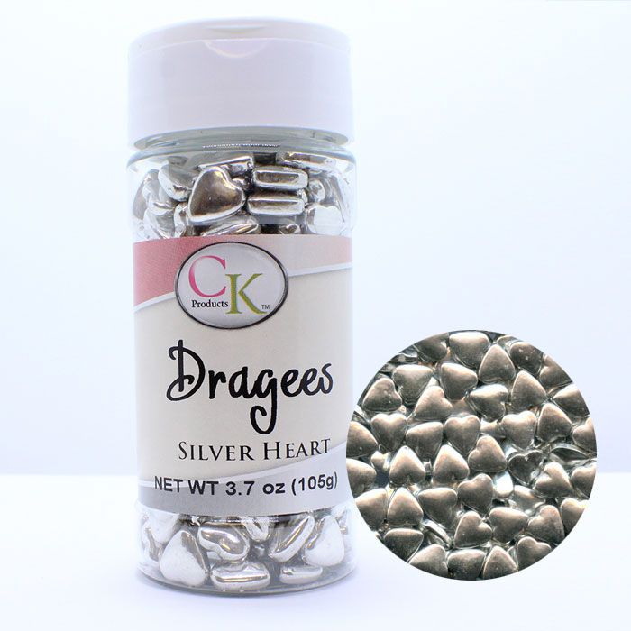 Dragees Silver Hearts