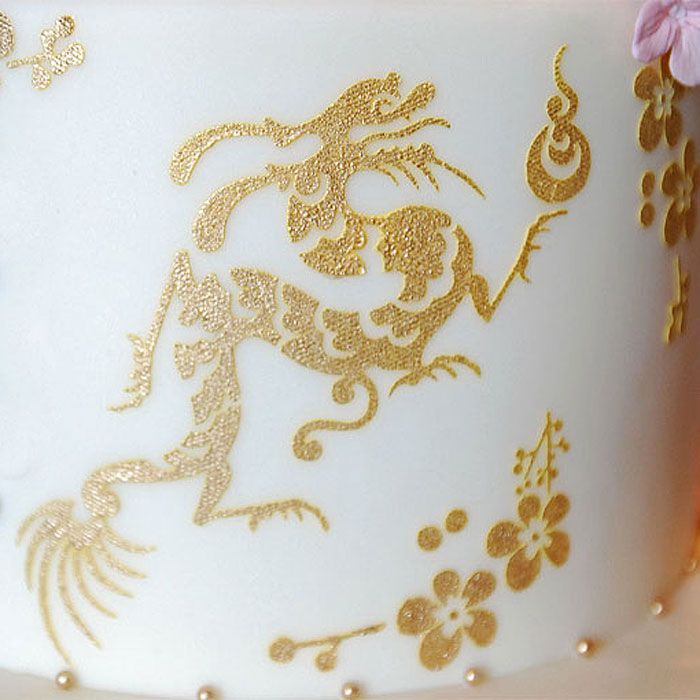 Chinese Zodiac Dragon Cake Stencil