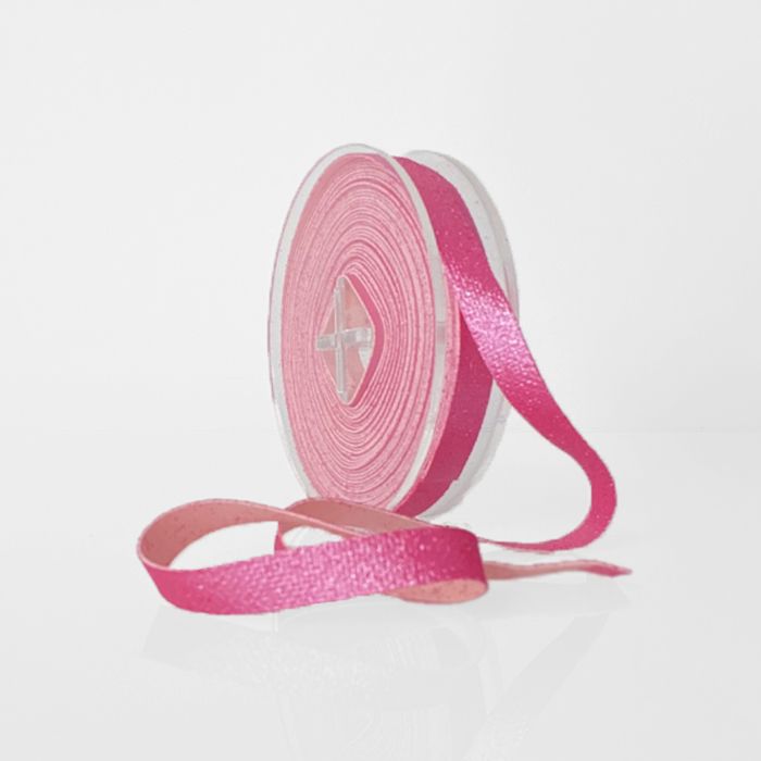 Edible Ribbon Metallic Pink Narrow