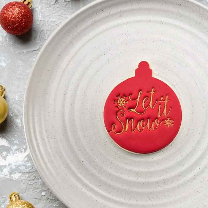 Cookie Embosser Let It Snow
