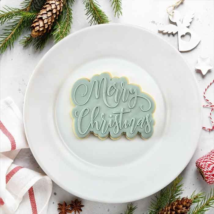Cookie Debosser Set Merry Christmas
