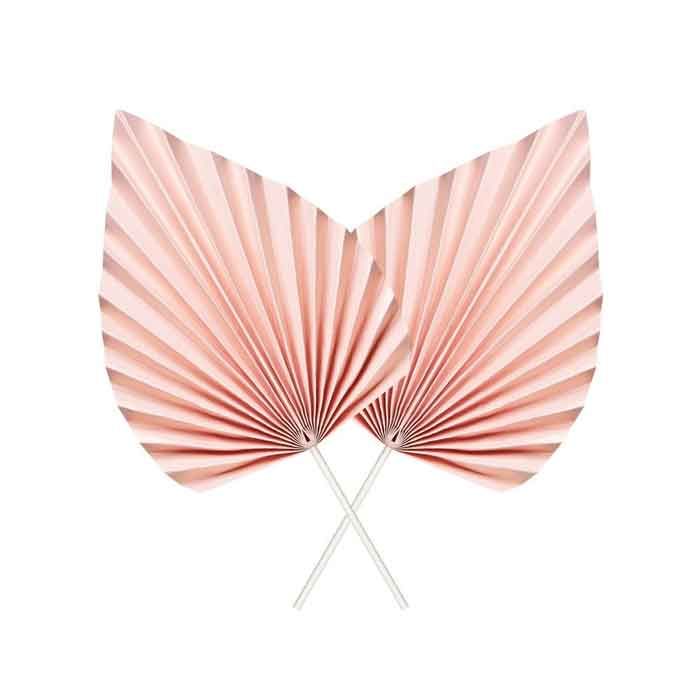 Cake Topper Fans Pale Pink Large