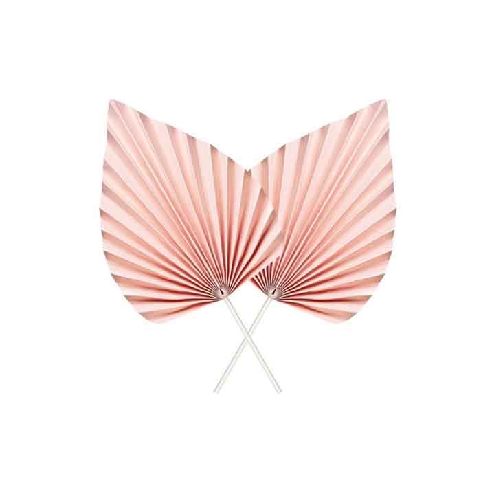 Cake Topper Fans Pale Pink Small