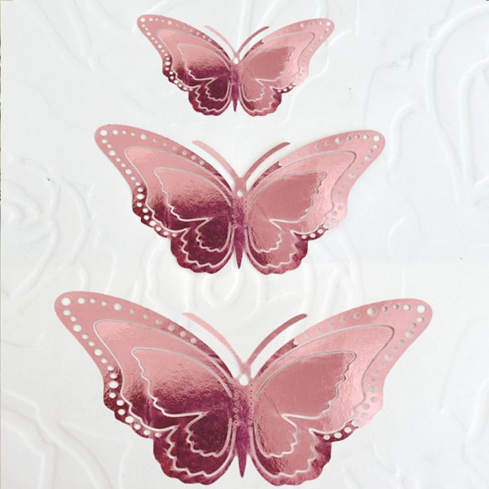 Foil Butterflies Rose Gold