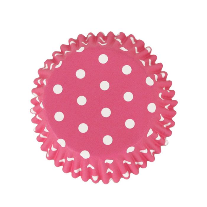 Foil Lined Cupcake Liners Pink Polka Dot